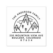 Moderne bergen - Aangepast retouradres Zelfinktende Stempel (Design)