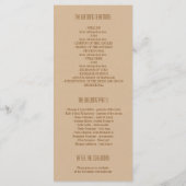 Moderne Bergen Trouwprogramma's Programmakaart (Achterkant)