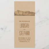 Moderne Bergen Trouwprogramma's Programmakaart (Voorkant)