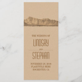 Moderne Bergen Trouwprogramma's Programmakaart