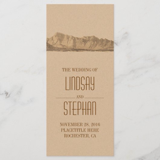 Moderne Bergen Trouwprogramma's Programmakaart (Voorkant)