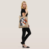 Moderne Bernedoodle Moeder Boodschappentas - Geome Tote Bag (Op model)