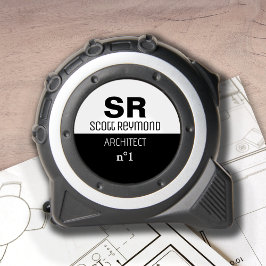 Moderne Beroep Architect Zwart-wit Rolmaat