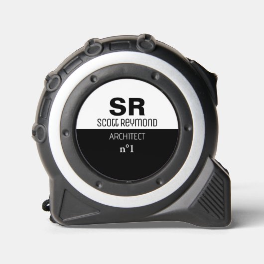 Moderne Beroep Architect Zwart-wit Rolmaat (Voorkant)