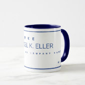 Moderne Beroep Bedrijfsnaam Blauw Mok (Voorkant rechts)