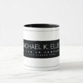 Moderne Beroep Bedrijfsnaam Zwart Wit Mok (Midden)