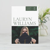 Moderne beroepsdiploma-uitnodiging aankondiging (Staand voorkant)