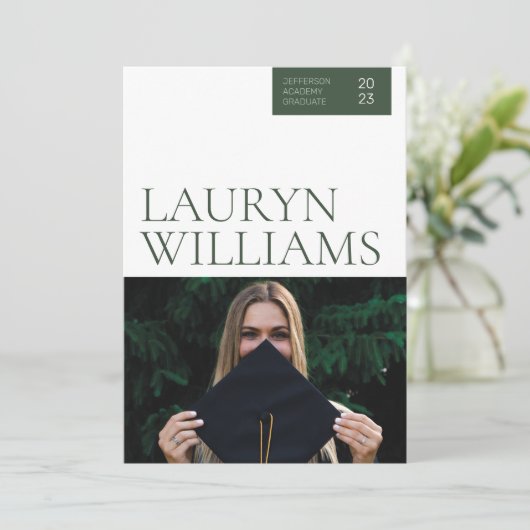 Moderne beroepsdiploma-uitnodiging aankondiging (Staand voorkant)