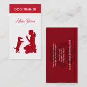 Moderne beroepsopleiding voor professionele honden visitekaartje (Voorkant / Achterkant)