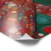 Moderne besneeuwde kerst kardinaal rode vogel foto afdruk (Hoek)