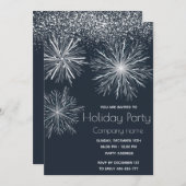 Moderne besneeuwde waterverf sneeuwvlok Vakantie f Kaart (Voorkant / Achterkant)