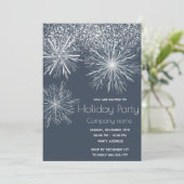 Moderne besneeuwde waterverf sneeuwvlok Vakantie f Kaart (Staand voorkant)