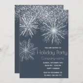 Moderne besneeuwde waterverf sneeuwvlok Vakantie f Kaart (Voorkant / Achterkant)