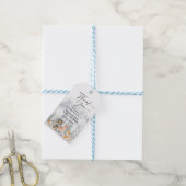 Moderne besneeuwde winter bos bedankje cadeaulabel (Met Touw)