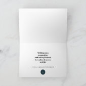 Moderne besneeuwde winterscene | Nieuwjaarsgroet Feestdagen Kaart (Binnen)