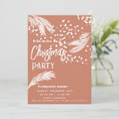 Moderne besneeuwde witte waterverf dennentakken kaart (Staand voorkant)