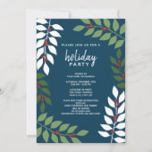 moderne bessen eucalyptus Download Vakantie Party Kaart (Voorkant)