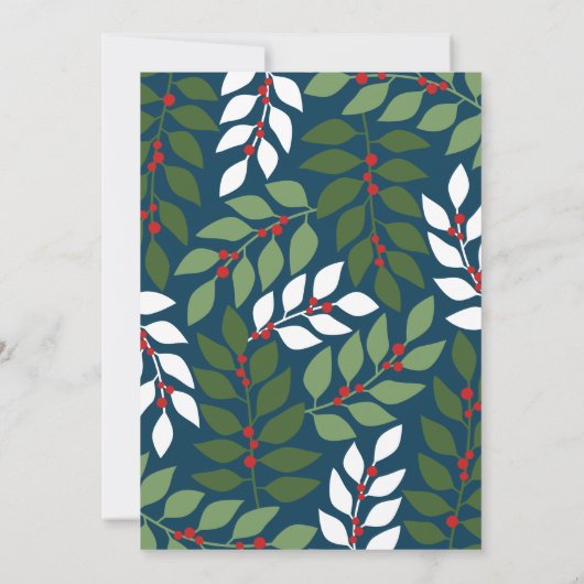 moderne bessen eucalyptus Download Vakantie Party Kaart (Achterkant)