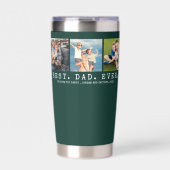 Moderne BEST DAD EVER 3 Foto's Gepersonaliseerd Gr Geïsoleerde Drinkbeker (Voorkant)