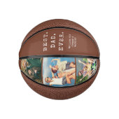 Moderne BEST DAD EVER 3 Foto's Gepersonaliseerde A Basketbal (Voorkant)