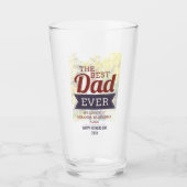 Moderne Best Dad Ever Vaderdag Foto Glas Cup (Voorkant)