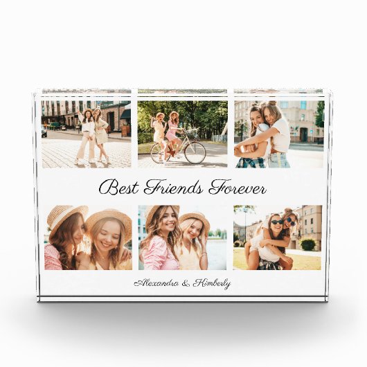 Moderne Best Friends Photo Collage BFF Besties Fotoblokken (Voorkant)