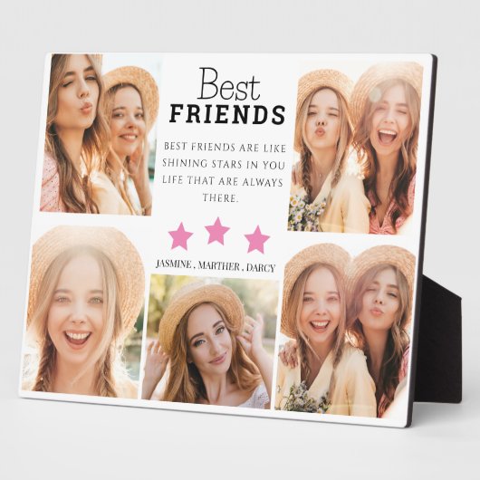 Moderne Best Friends Photo Grid Keepomwille Gift Fotoplaat (Zijkant)