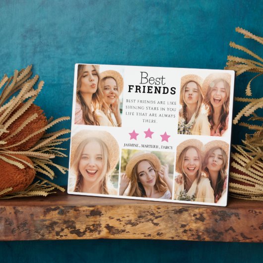Moderne Best Friends Photo Grid Keepomwille Gift Fotoplaat (Zijkant)