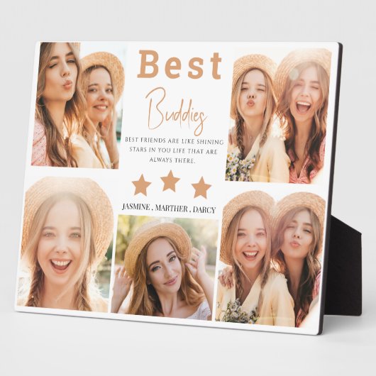 Moderne Best Friends Photo Grid Keepomwille Gift Fotoplaat (Zijkant)