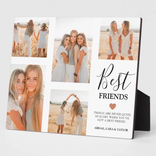 Moderne Best Friends Photo Grid Keepomwille Gift Fotoplaat (Zijkant)