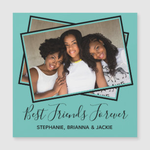 Moderne Best Friends Photo Personalized Blauwgroen