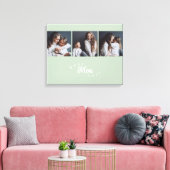 Moderne Best Mom Ever Elegante Script 3 Foto Canvas Afdruk (Insitu (Woonkamer))