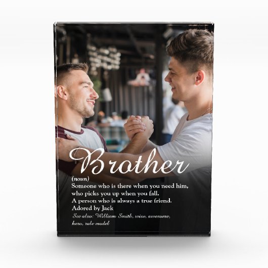 Moderne beste Brother Ever Photo Definition Fotoblokken (Voorkant)