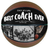 Moderne BESTE COACH EVER Cool Street Style Foto Basketbal (Voorkant)