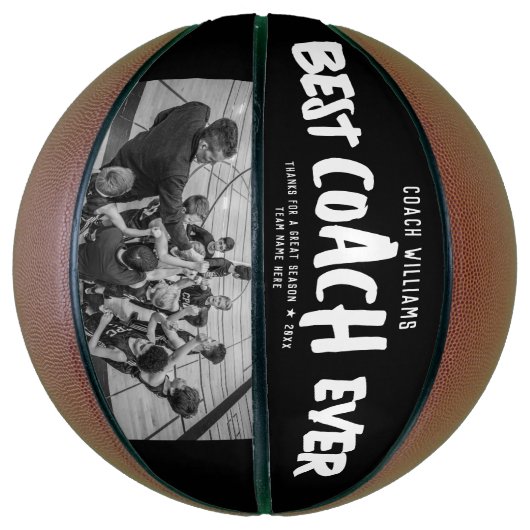 Moderne BESTE COACH EVER Cool Street Style Foto Basketbal (Verticaal)