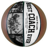 Moderne BESTE COACH EVER Cool Trendy Photo Collage Basketbal (Verticaal)