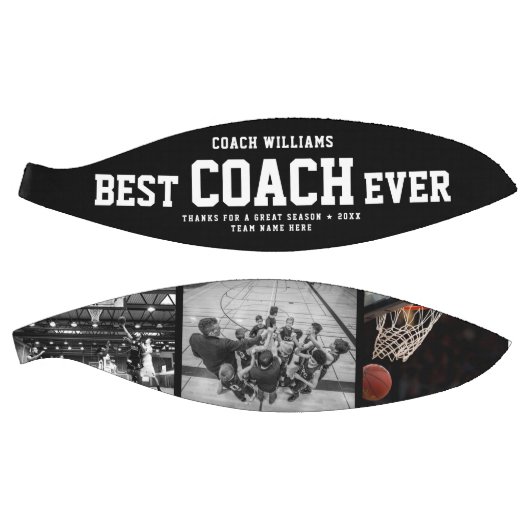 Moderne BESTE COACH EVER Cool Trendy Photo Collage Basketbal (Panelen)