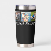 Moderne BESTE DAD EVER 3-foto's op maat Geïsoleerde Drinkbeker (Achterkant)