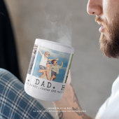 Moderne BESTE DAD EVER 3-foto's op maat Koffiemok