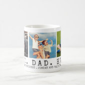 Moderne BESTE DAD EVER 3-foto's op maat Koffiemok (Center)