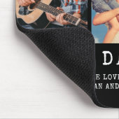 Moderne BESTE DAD EVER 3-foto's op maat Muismat (Hoek)