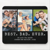 Moderne BESTE DAD EVER 3-foto's op maat Muismat (Voorkant)