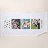 Moderne BESTE DAD EVER 3-foto's op maat Strandlaken (Voorkant)