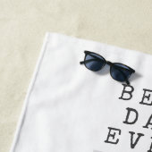 Moderne BESTE DAD EVER 3-foto's op maat Strandlaken (In situ)