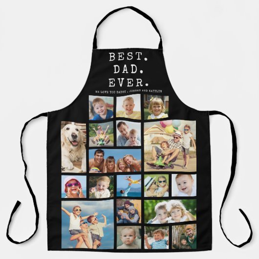 Moderne BESTE DAD OOIT 19 Fotocollage Custom Schort (Voorkant)