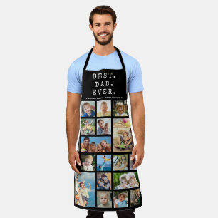 Moderne BESTE DAD OOIT 19 Fotocollage Custom Schort