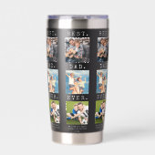 Moderne BESTE DAD OOIT 3 foto's herhalen Geïsoleerde Drinkbeker (Voorkant)