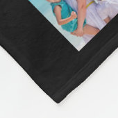 Moderne BESTE DAD OOIT 41 Photo Collage Zwart Fleece Deken (Hoek)