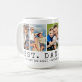 Moderne BESTE DAD OOIT 5 foto's gepersonaliseerd Koffiemok (Voorkant links)