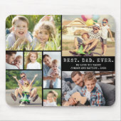 Moderne BESTE DAD OOIT 8 Fotocollage Muismat (Voorkant)